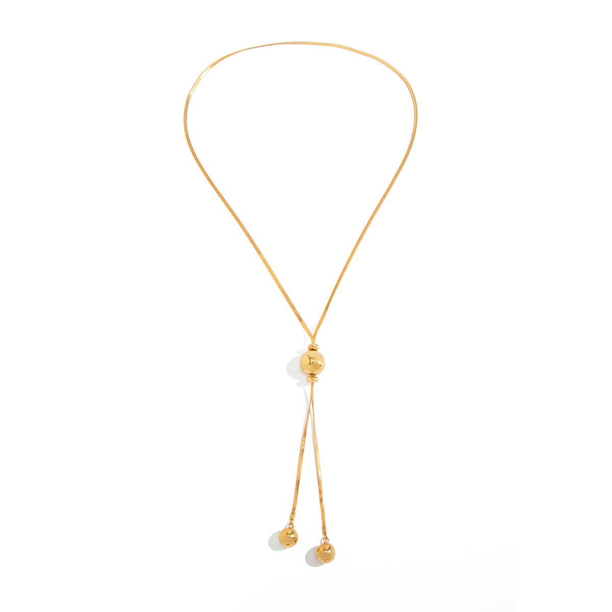 Adjustable Round Bead Y-Necklace