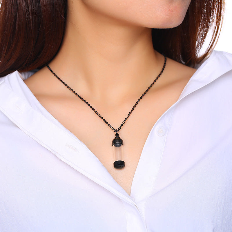 Stainless Steel Glass Pendant Perfume Bottle Jewelry Wholesale