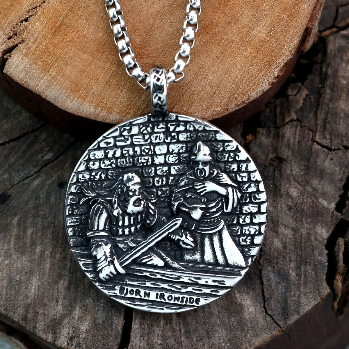 Vintage Viking Stainless Steel Pendant Necklace