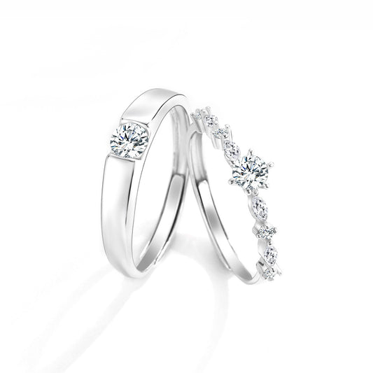 Minimalist Moon Sun S925 Sterling Silver Ring