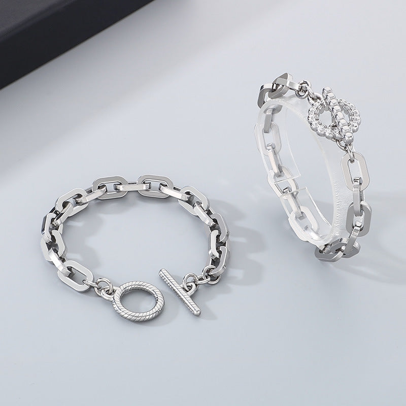 Planderful Titanium Steel Durable Skull Bracelet For Men