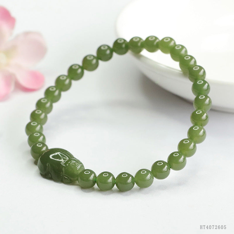 Hetian Jade Pixiu Bracelet