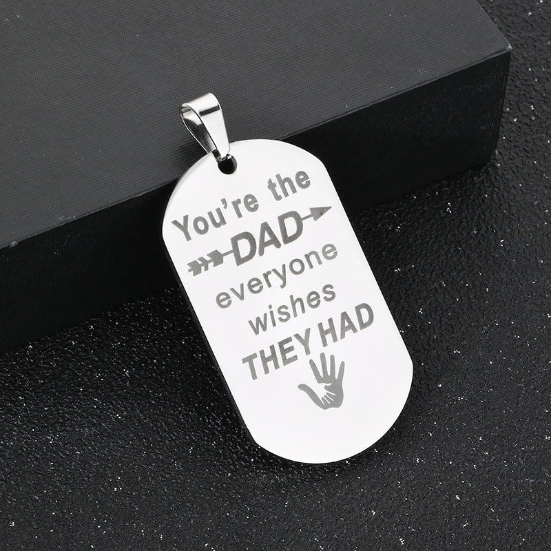 Planderful Dad Birthday Gift Stainless Steel Pendant Men