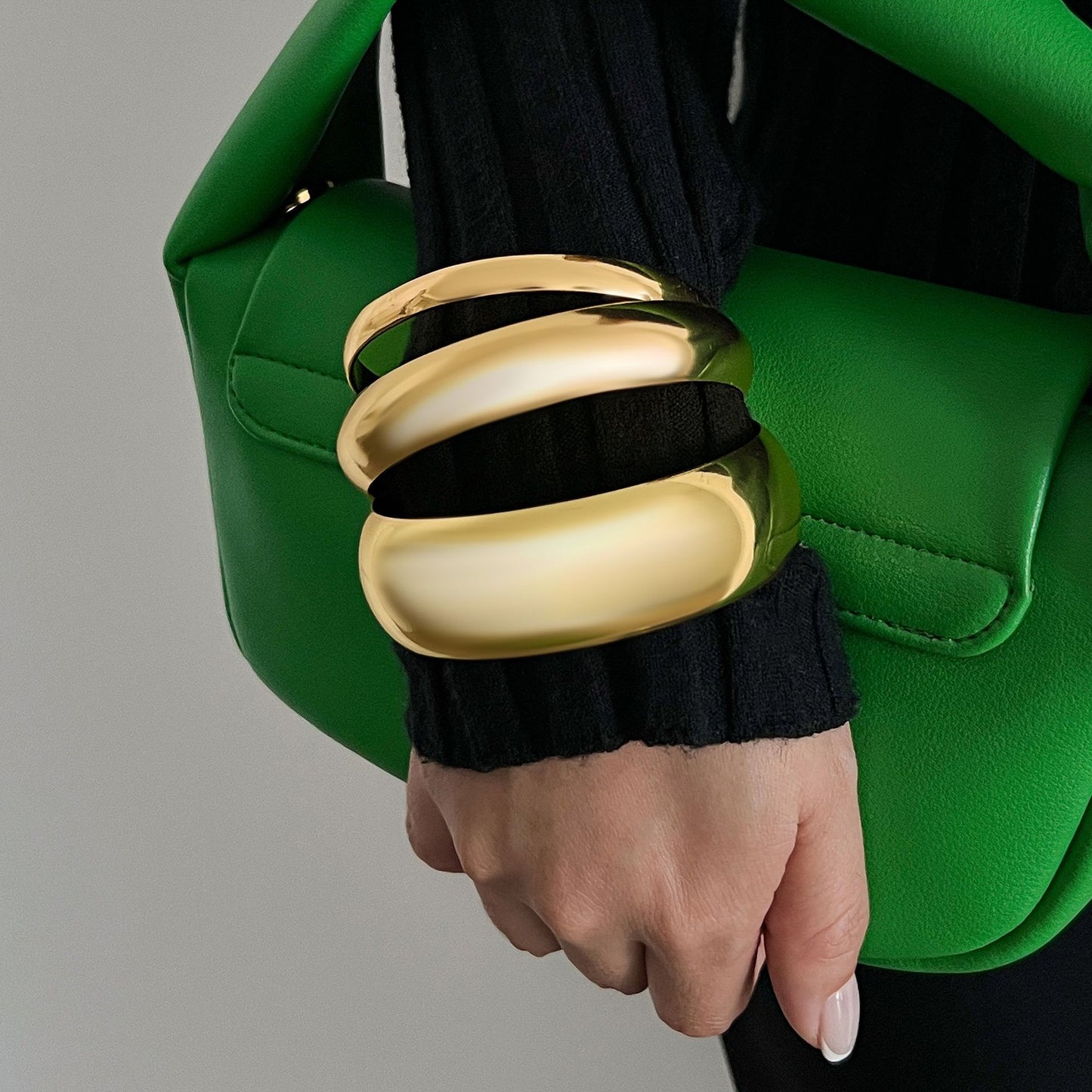 Bracelet Bracelet Retro Glossy Bracelet Set Exaggerated Snake Skin Threaded