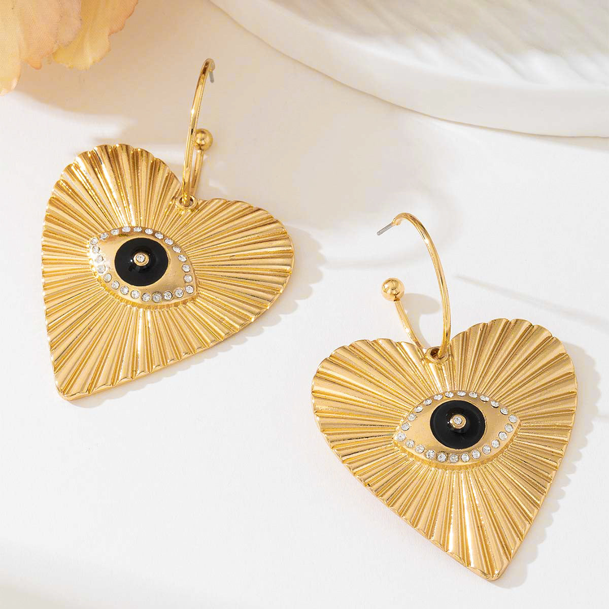Planderful Vienna Verve Earrings – Elegant Metal Pleated Design