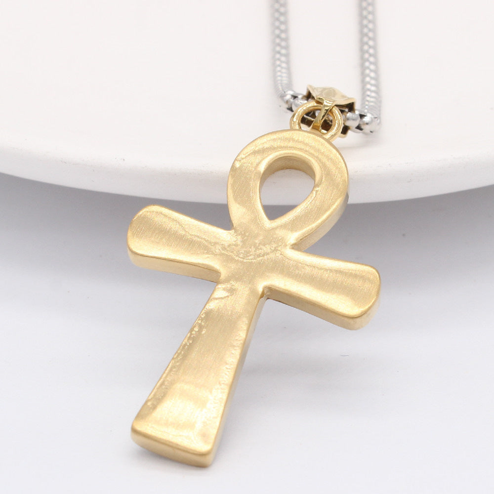 Planderful Anubis Cross Pendant Retro Titanium Steel For Men And Women Protection Symbol Everyday Genie
