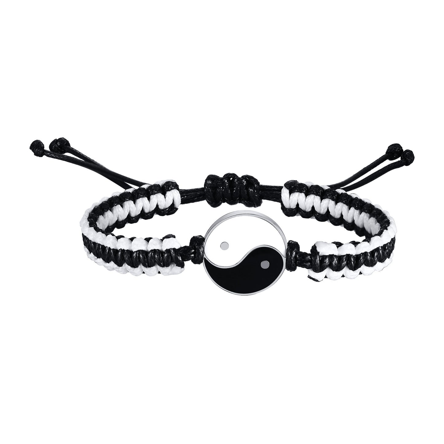 Stainless Steel Yin And Yang Woven Bracelet For Men And Women