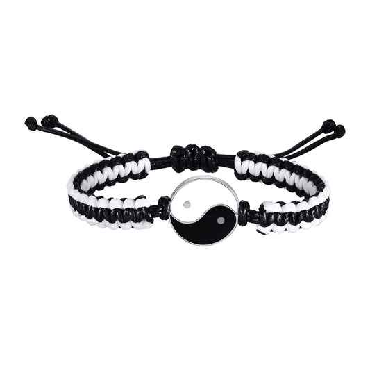 Stainless Steel Yin And Yang Woven Bracelet For Men And Women