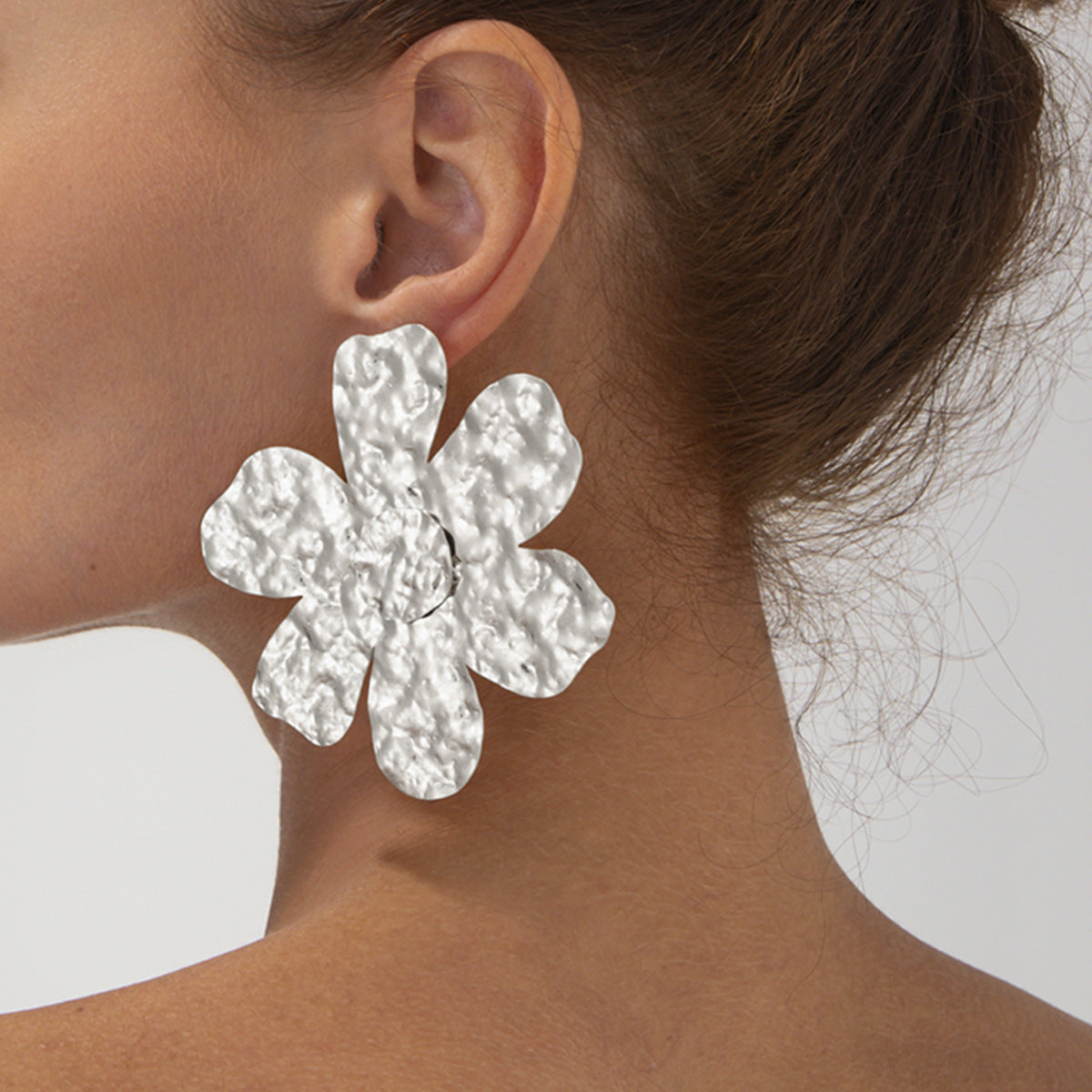 Planderful Vienna Verve Earrings – Elegant Three-Dimensional Metal Flower Design