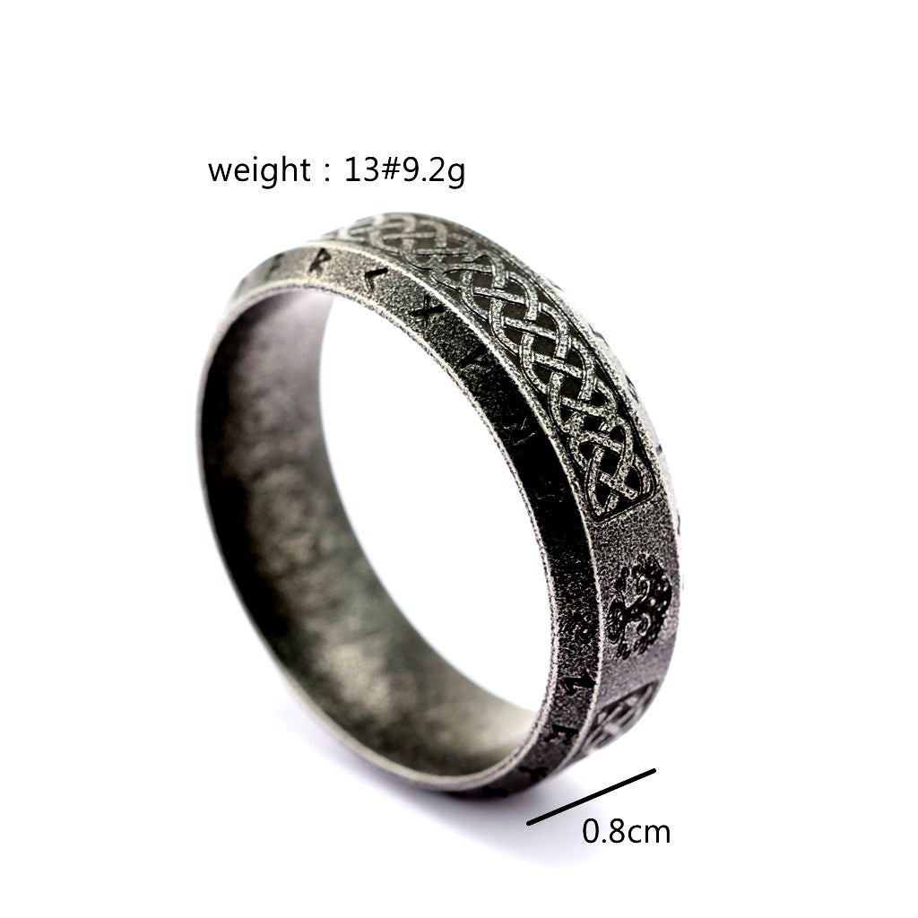 Vintage Tree of Life Stainless Steel Men's Ring