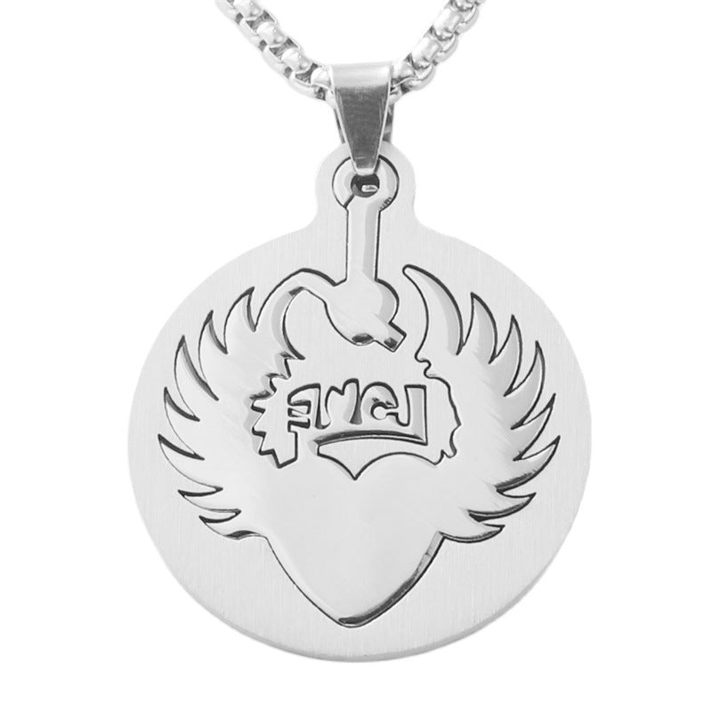 Personalized Retro Titanium Steel Eagle Pendant Necklace for Trendy Men