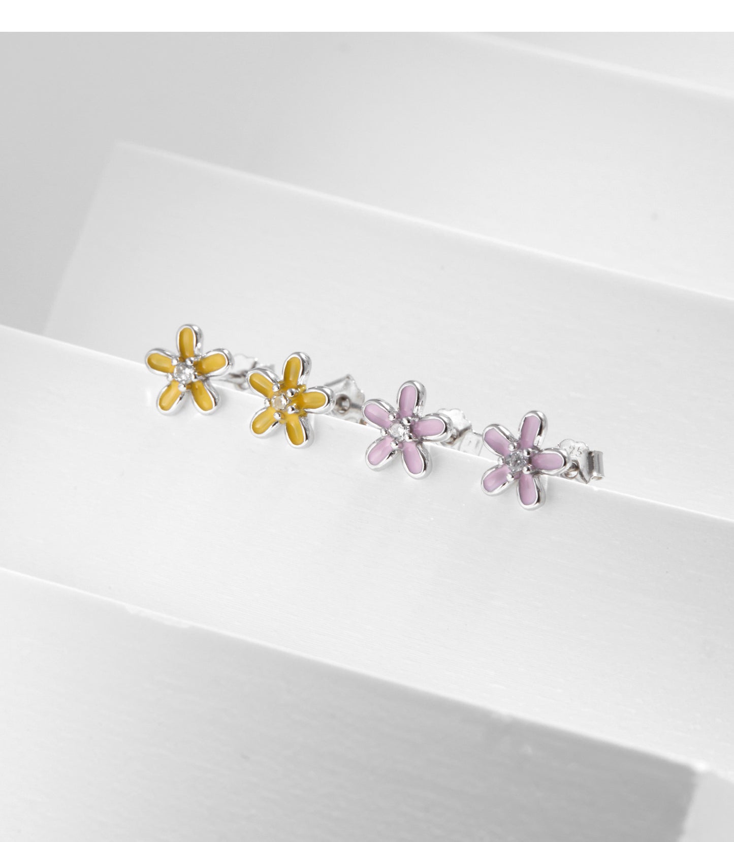 Planderful Everyday Genie Earrings – Elegant Sterling Silver Zircon Studs