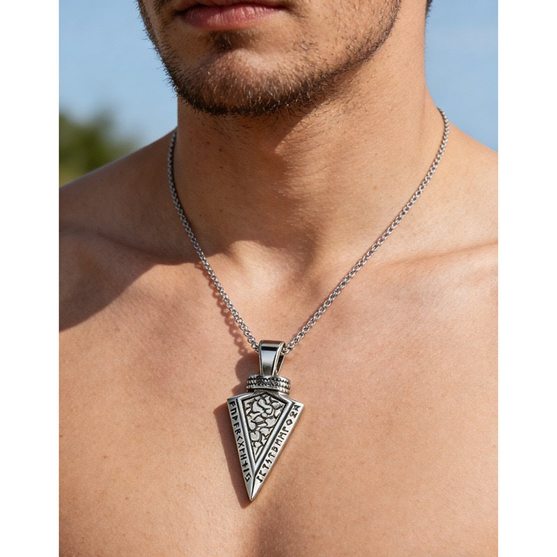 Viking Nordic Stainless Steel Men's Pendant Necklace