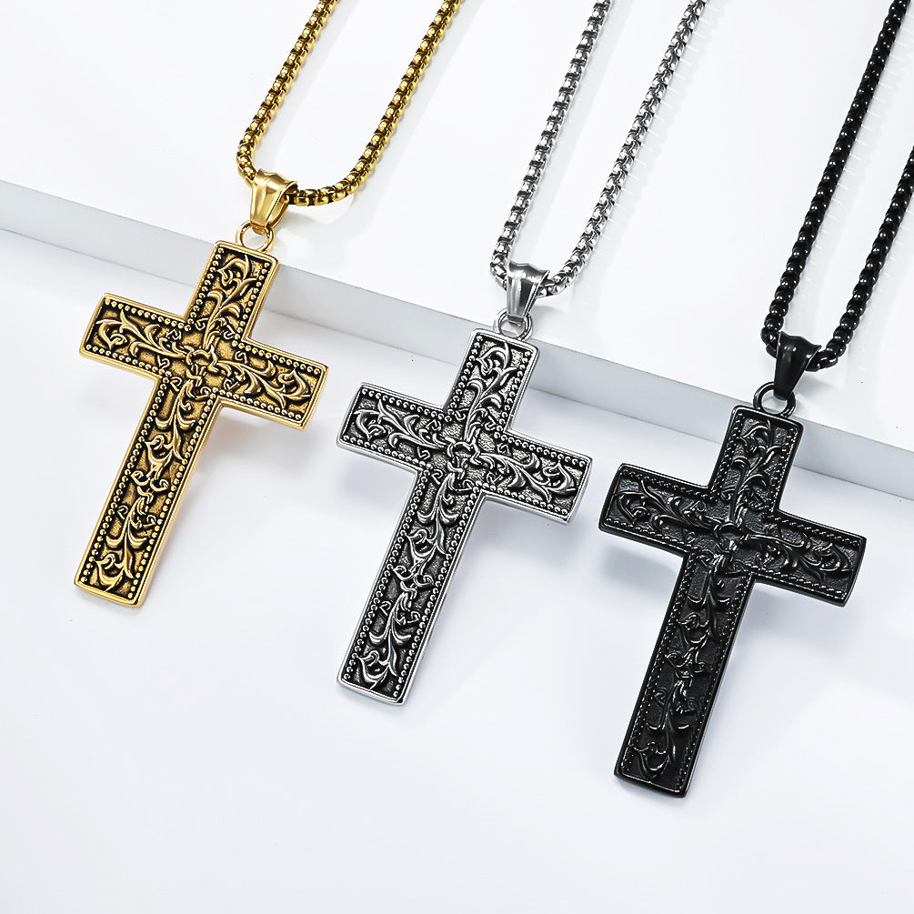 Stainless Steel Cross Gothic Vintage Necklace