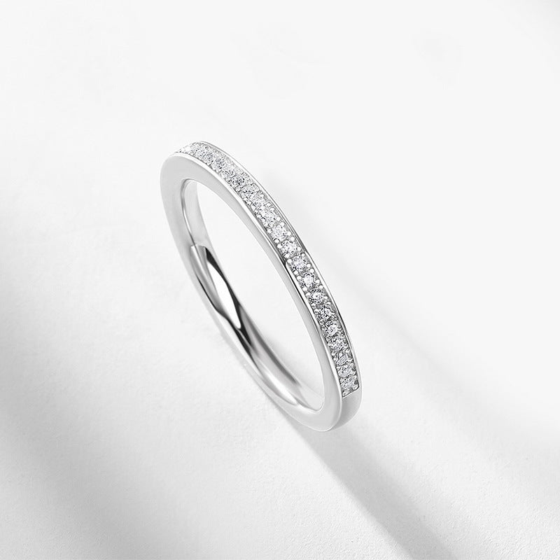 Planderful Classic Moissanite Sterling Silver Ring – 7.5 × 7.5 mm, 1.5 ct