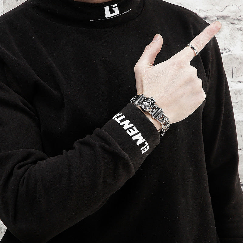 Trends Skull Men's Stainless Steel Bracelet