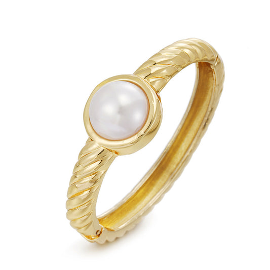 Glamorous Open Bangle Bracelet Handcrafted in Vienna