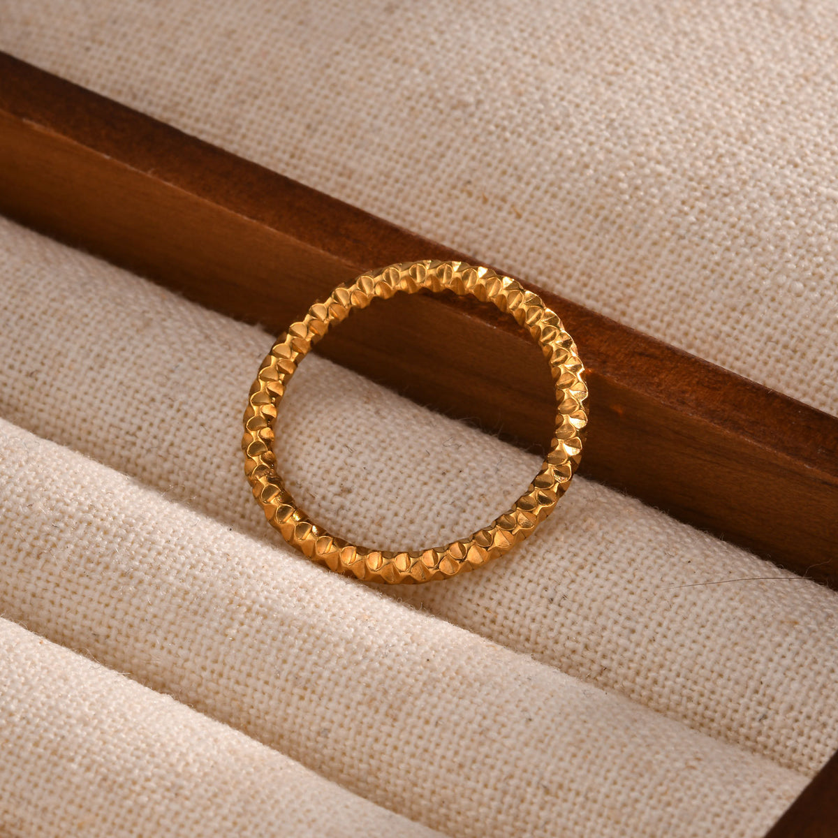Stainless Steel Irregular Geometric Thin Ring Gold Lady