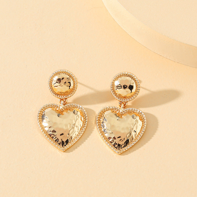 Heartfelt Metal Love Earrings - Vienna Verve Collection