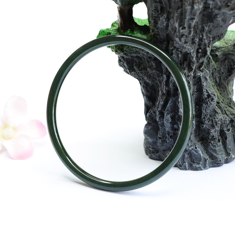 Taqing Hetian Jade Jingle Bangle