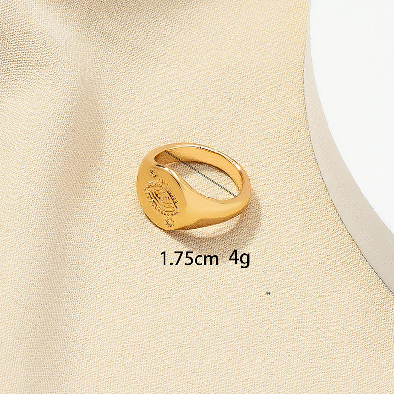 Metallic Elegance Wide Face Ring - Elevate Your Style!