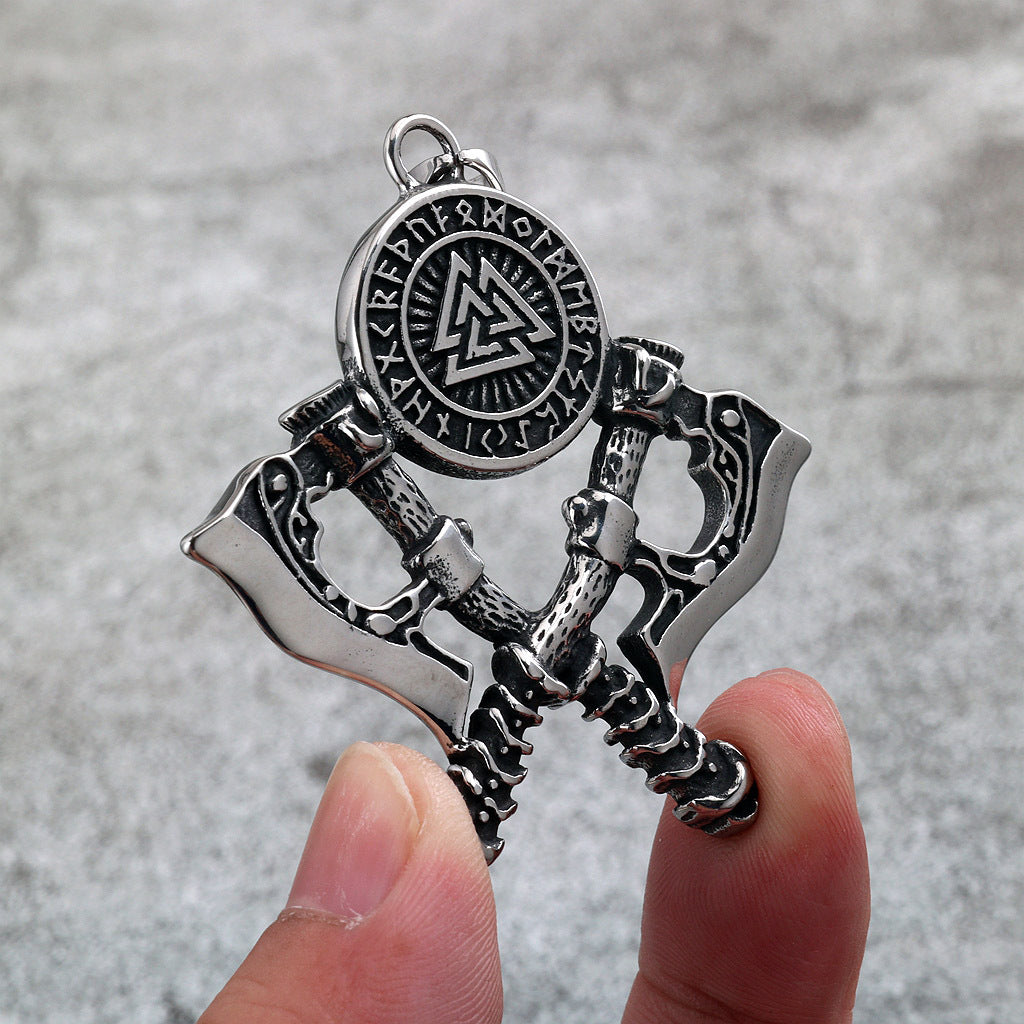 Vintage Viking Stainless Steel Men's Pendant Necklace