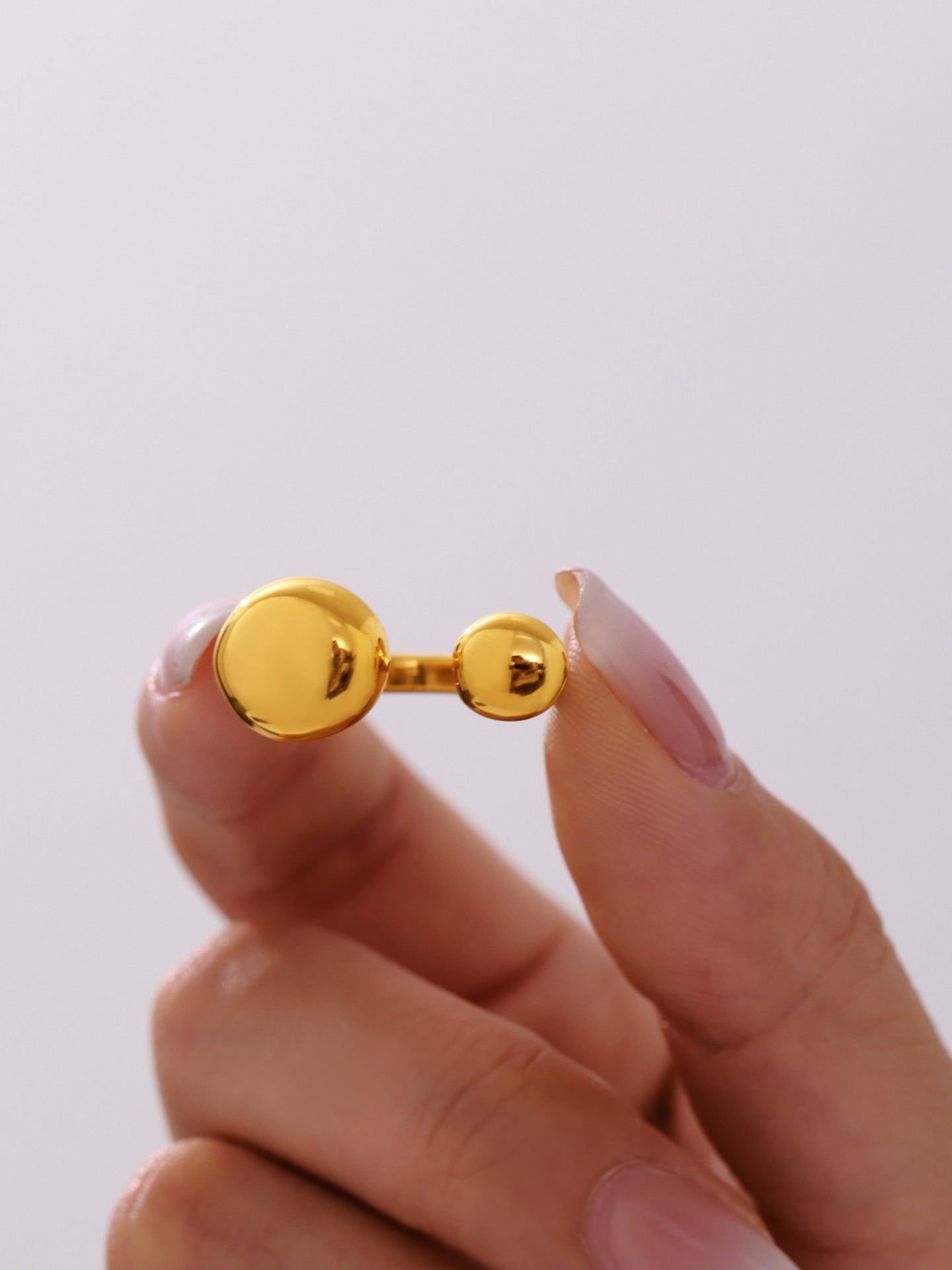 Planderful Everyday Genie Two Tone Geometric Open Ring Women