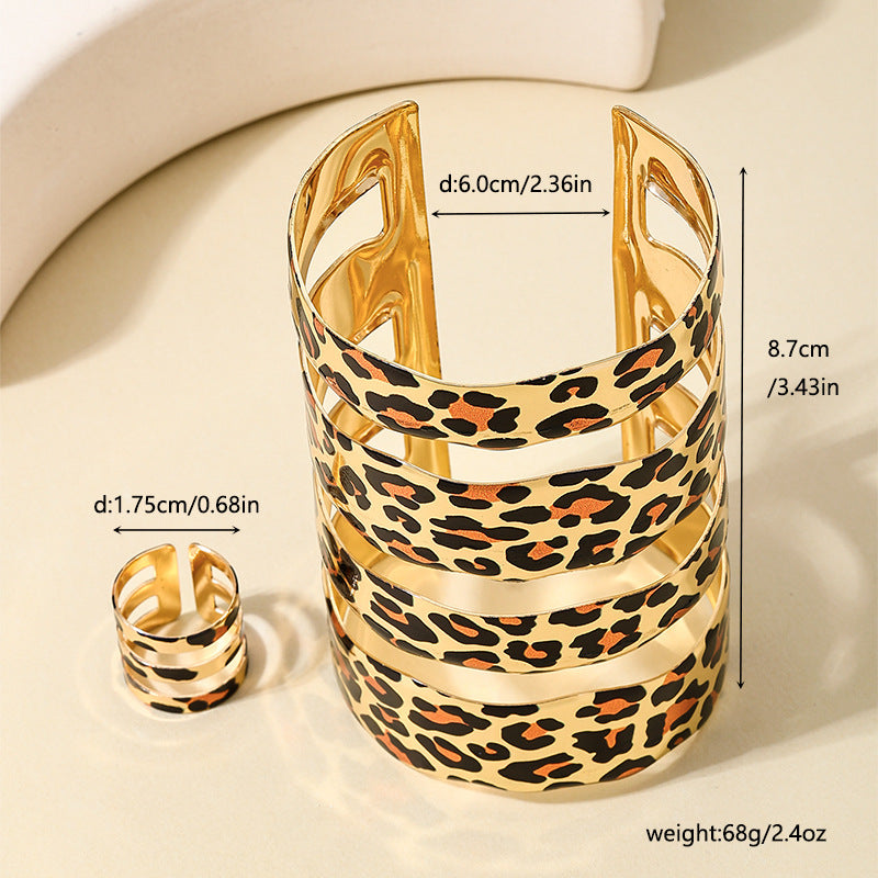 Planderful Vienna Verve Jewelry Set – Fashionable Leopard Print Design