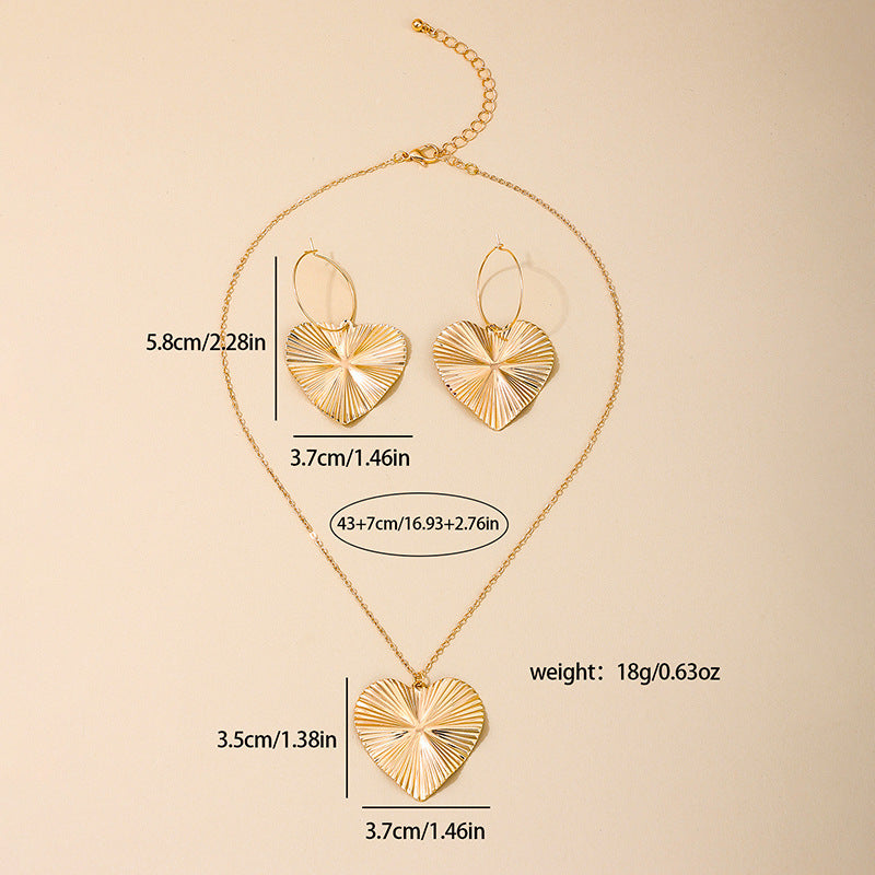 Vienna Verve Metal Earrings and Necklace Set