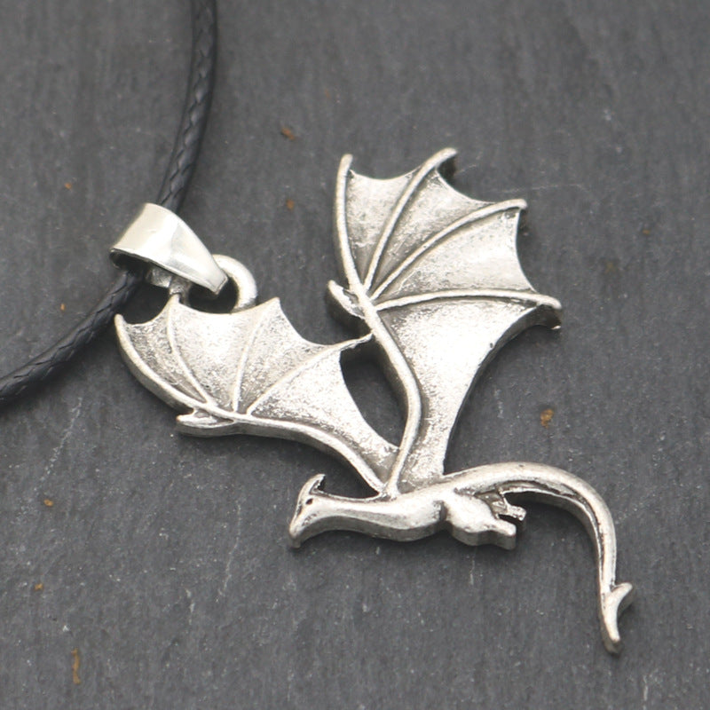 Planderful Viking Dragon Pendant Necklace for Men Premium