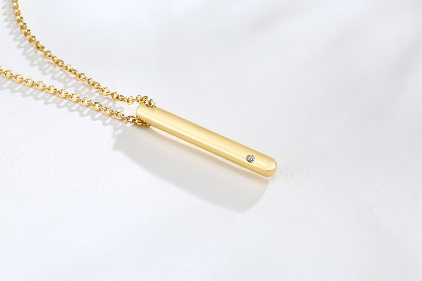 Urn Necklace Stainless Steel Zircon Pendant Necklace Openable