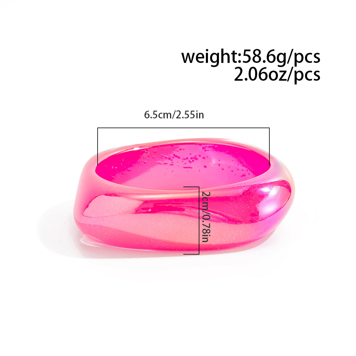 Planderful Geometric Resin Bracelet For Women Multilateral Pearlescent Finish Vienna Verve Collection Jewelry