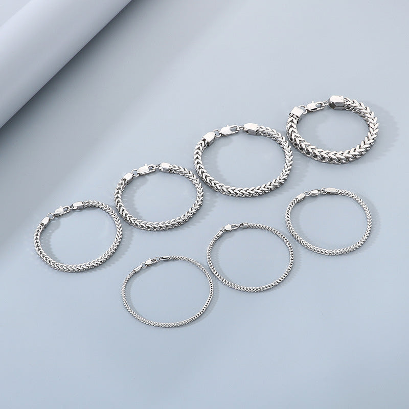 Planderful Stainless Steel Chain Bracelet For Men High End