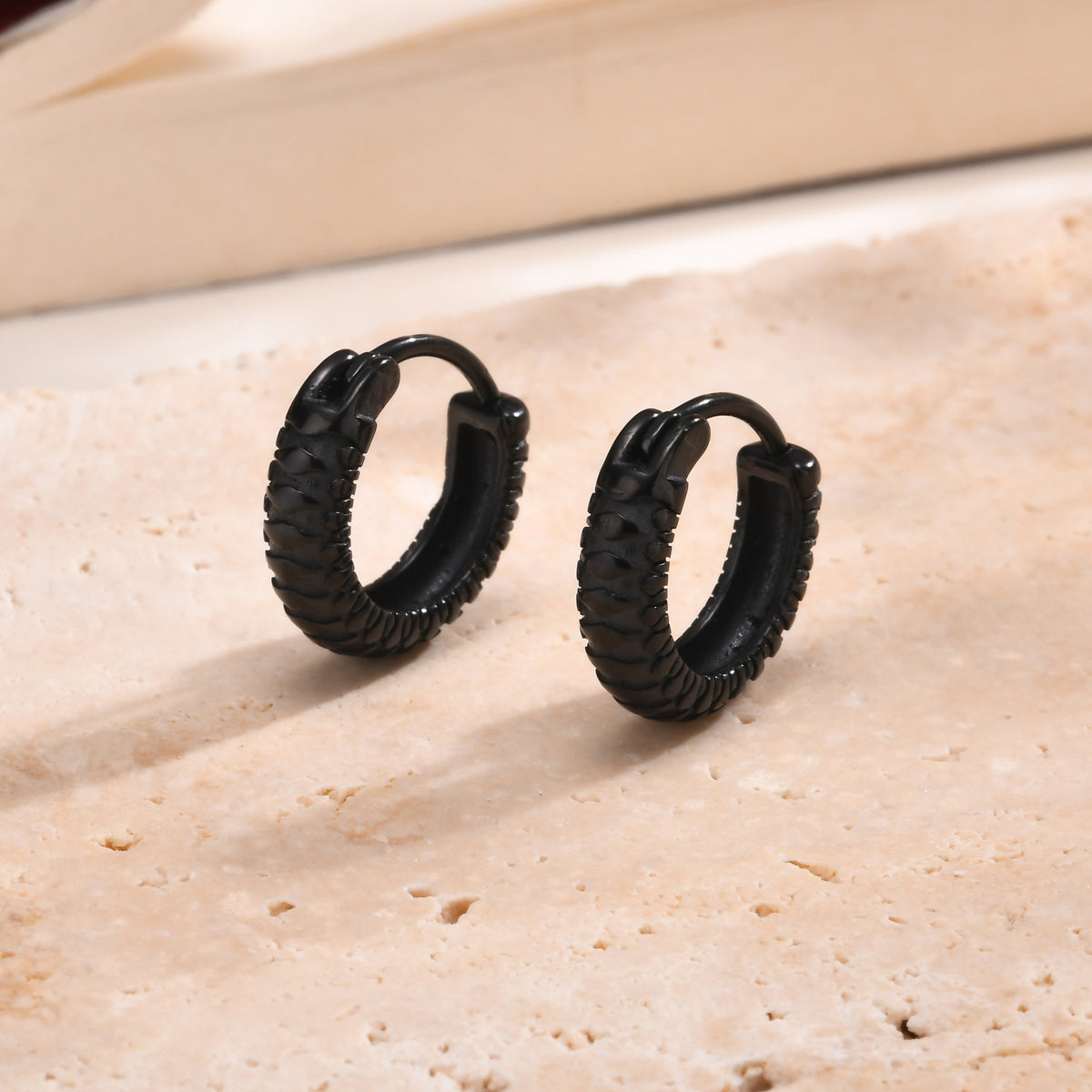 Snake Single Earrings — Black or Silver