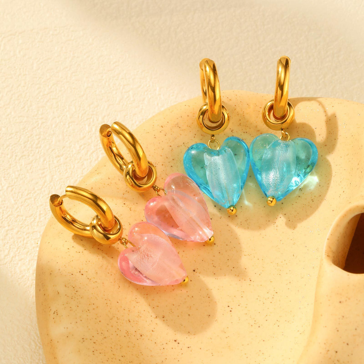 Stainless Steel Heart Earrings