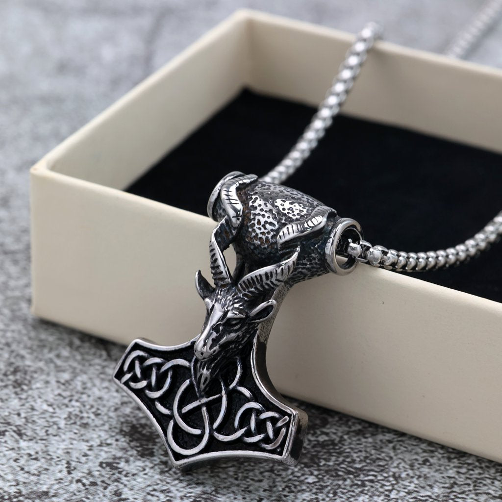 Vintage Stainless Steel Men's Pendant Necklace