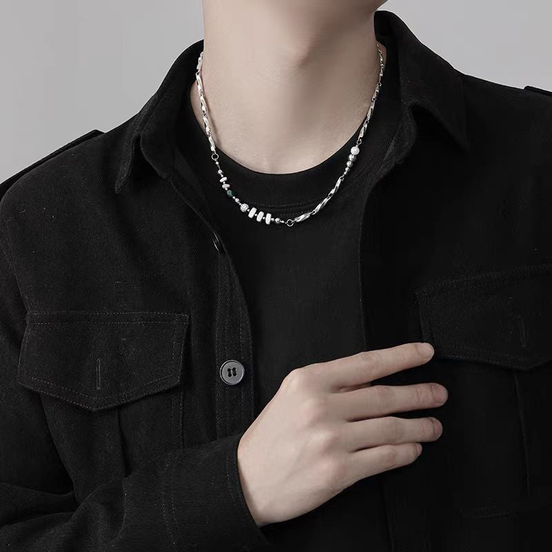 Planderful Jewelry Titanium Steel Mobius Necklace For Men Modern High End Chain Lux Edition