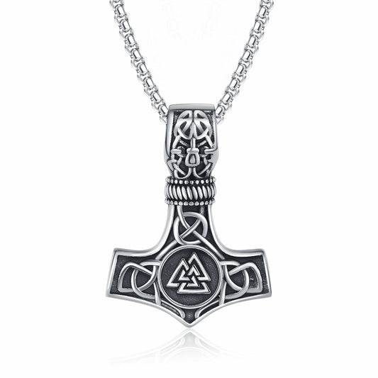 Titanium Steel Necklace - Vintage Nordic Viking Anchor