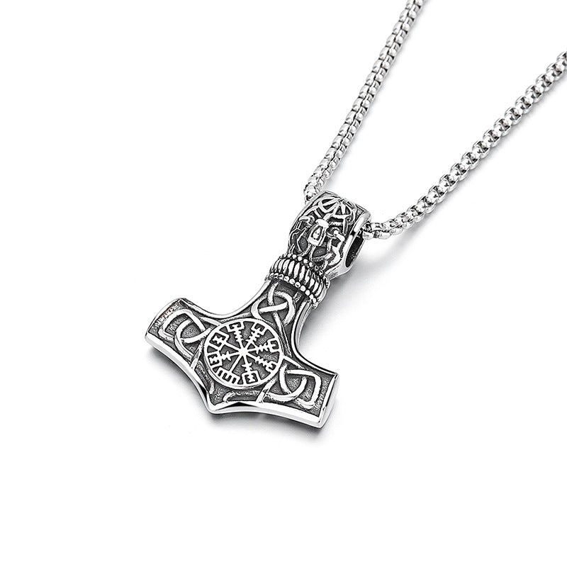 Titanium Steel Necklace - Vintage Nordic Viking Anchor