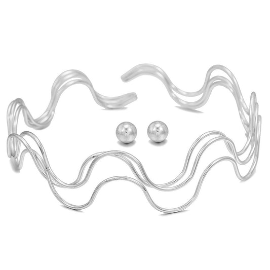 Planderful Savanna Rhythms Multi-Layer Necklace – Elegant Water Wave Design