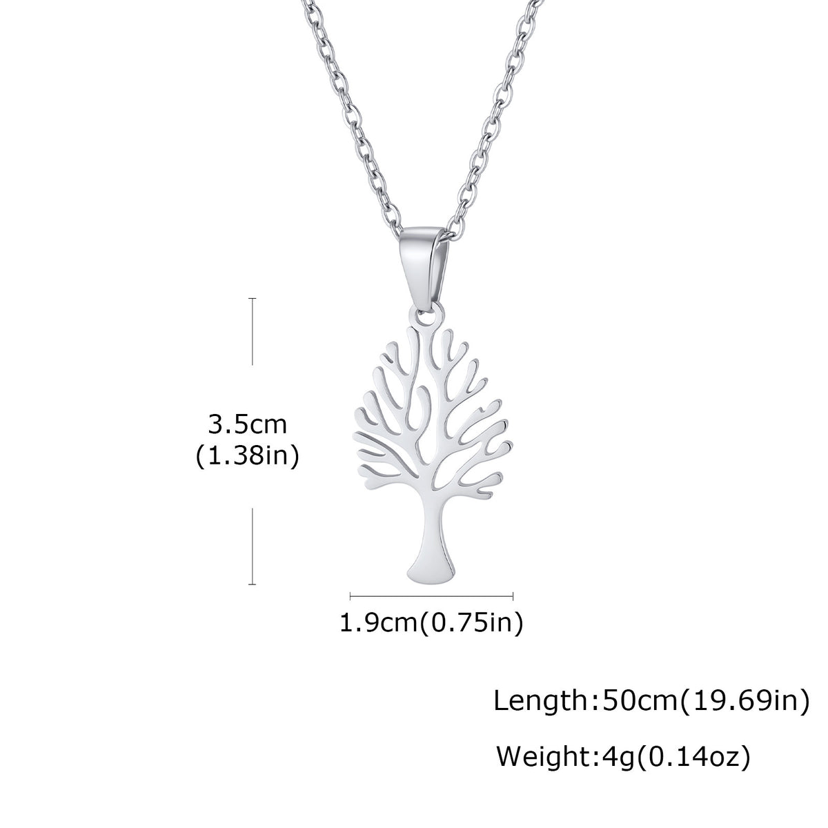 Tree of Life Stainless Steel Necklace for Men