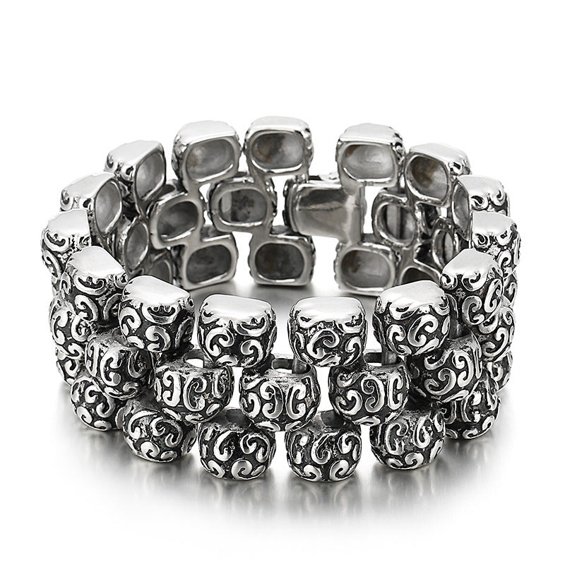Stainless Steel Rough Men's Titanium Steel Bracelet