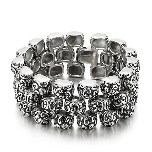 Stainless Steel Rough Men's Titanium Steel Bracelet