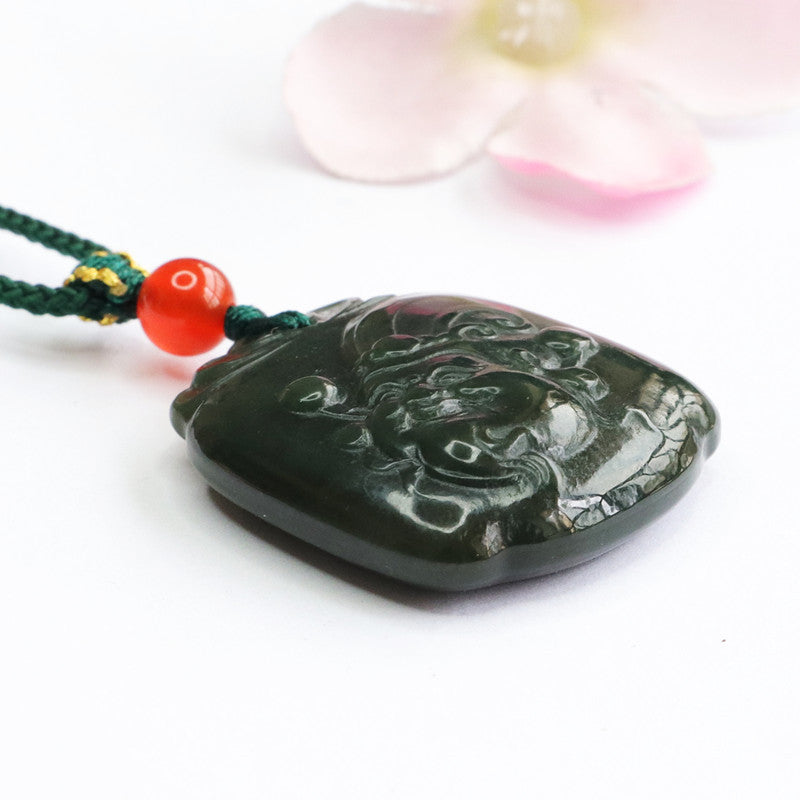 Taqing Hetian Jade Wealth God Pendant