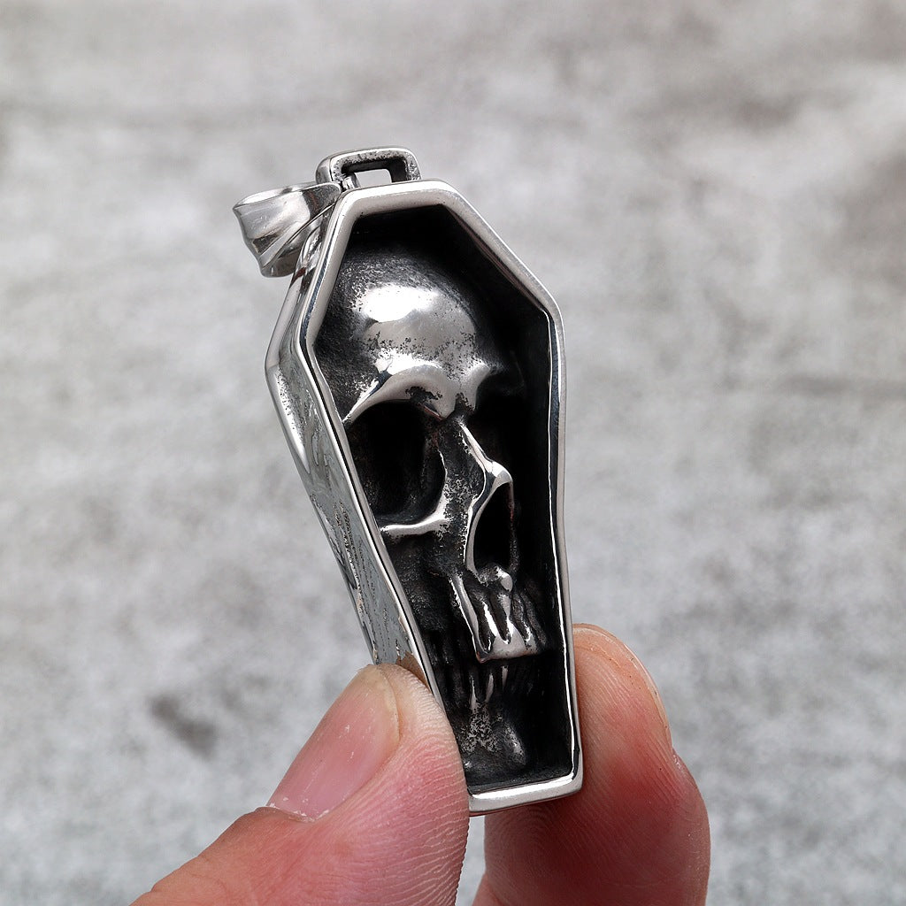 Vintage Skull Stainless Steel Men's Pendant Necklace