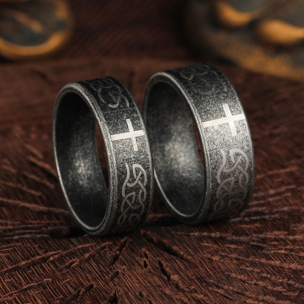 Planderful Everyday Genie Cross Ring Stainless Steel Jewelry For Men And Unisex Protection Statement