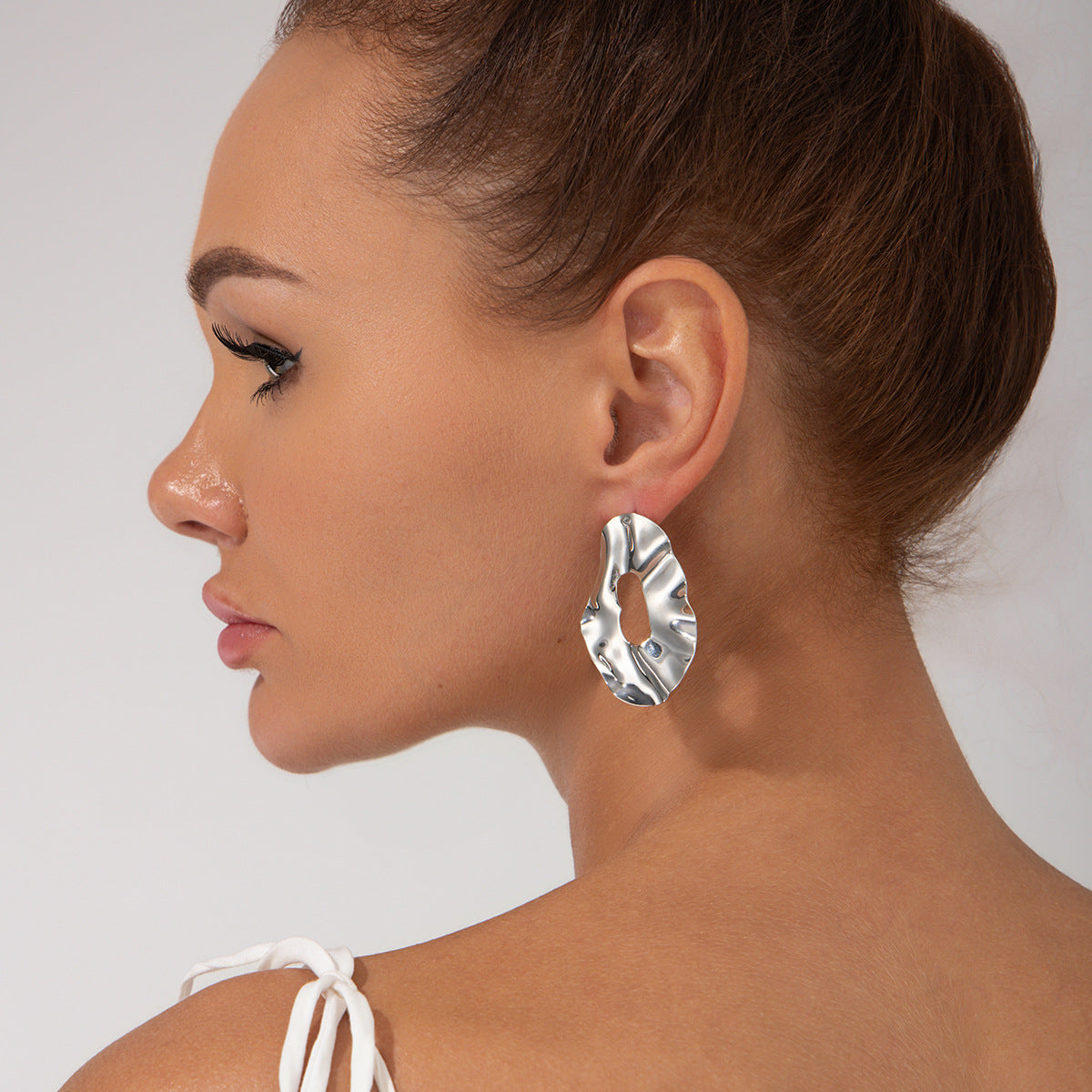 Planderful Vienna Verve Earrings – Unique Irregular Liquid Glossy Design