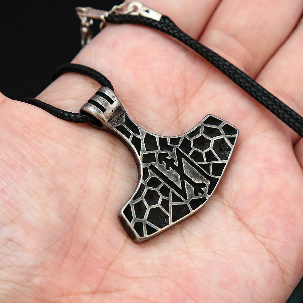 Viking Rune Stainless Steel Pendant Necklace for Men
