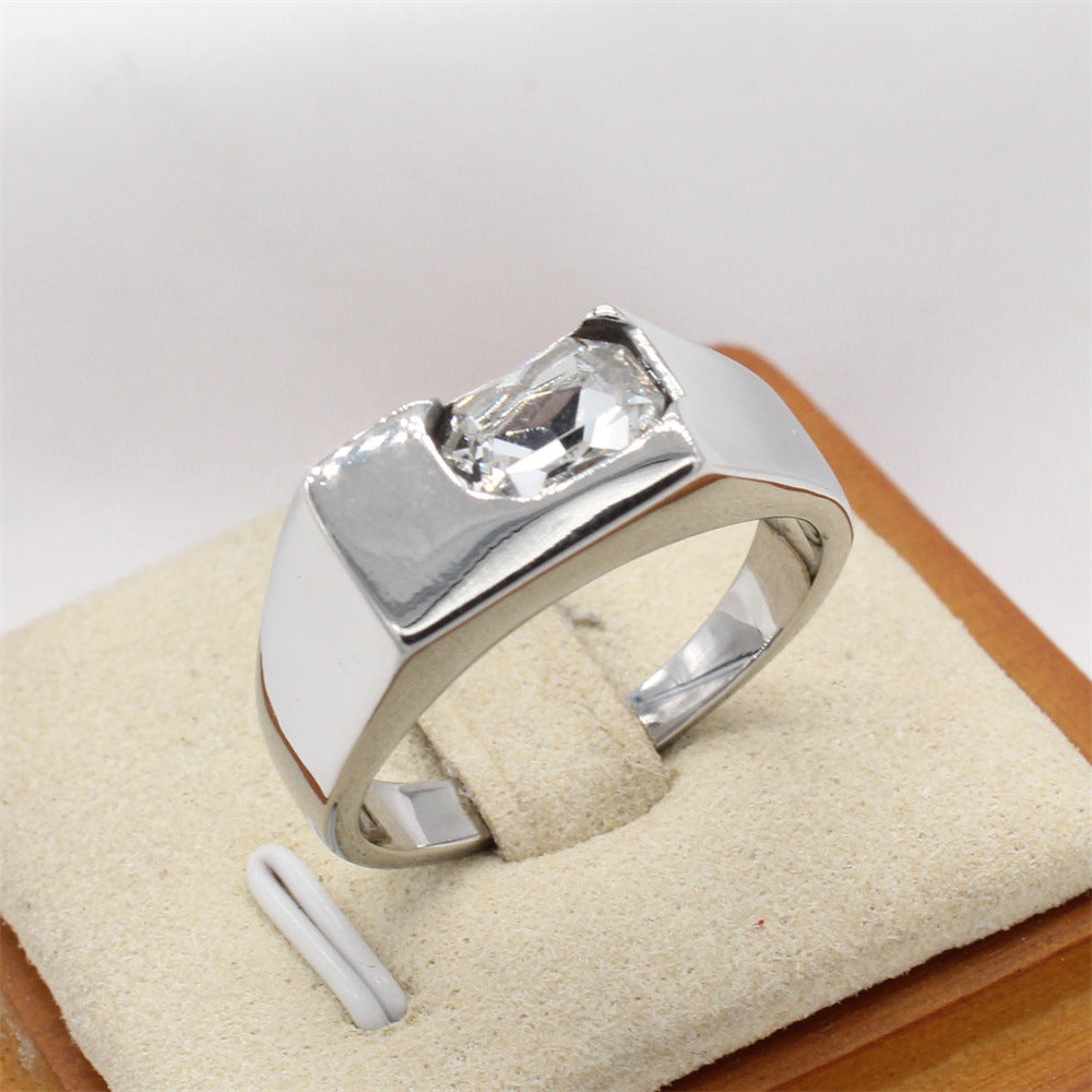 Niche High-End Titanium Steel Zircon Ring for Women - INS Style 2024 Collection