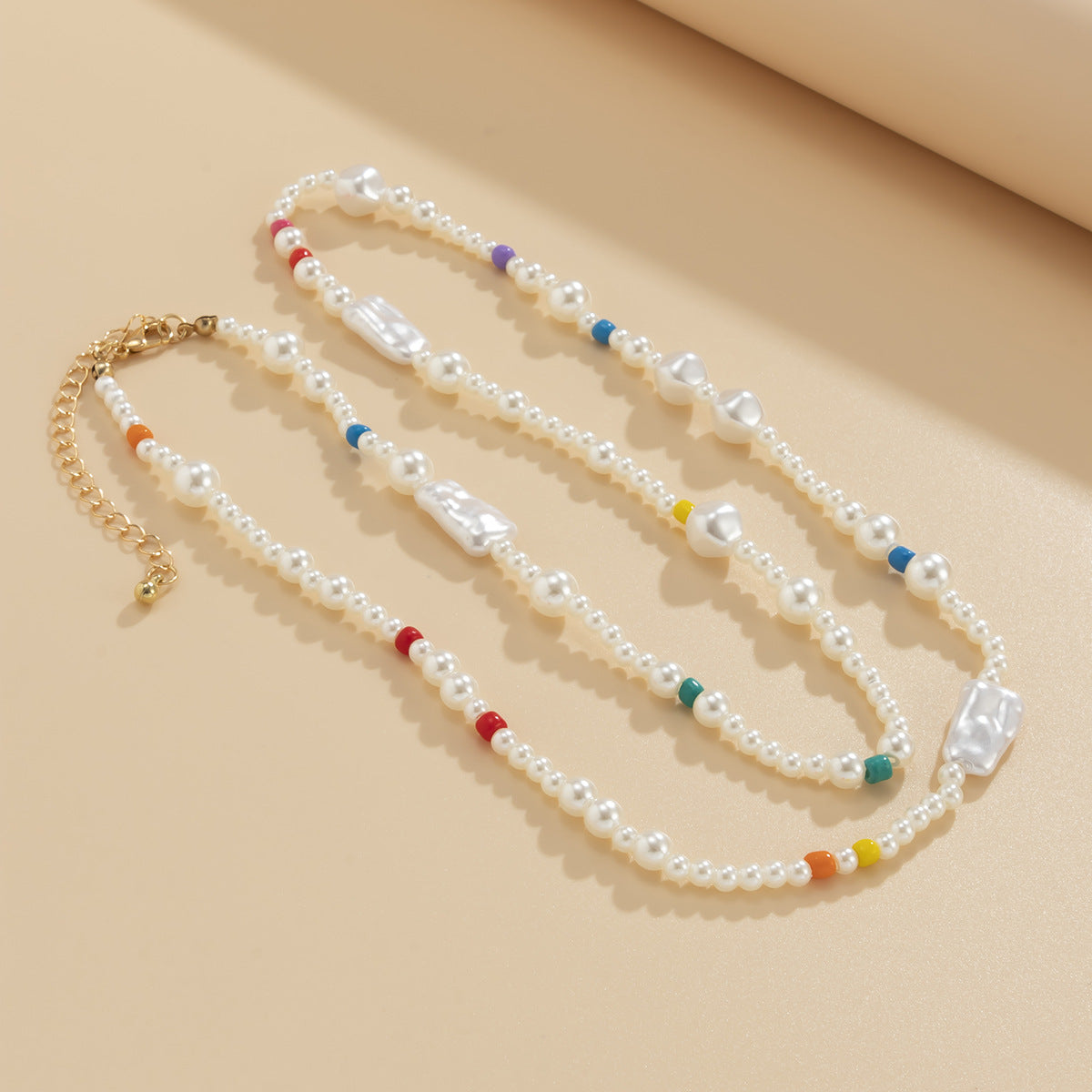 Planderful Vienna Verve Imitation Pearl Fringe Necklace For Women Beaded Statement Jewelry